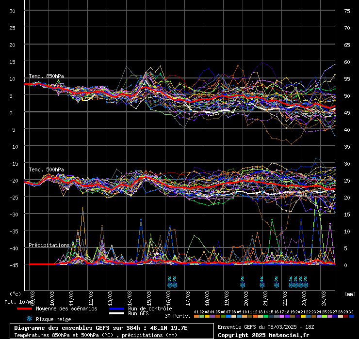 Ensembles des GFS von NCEP